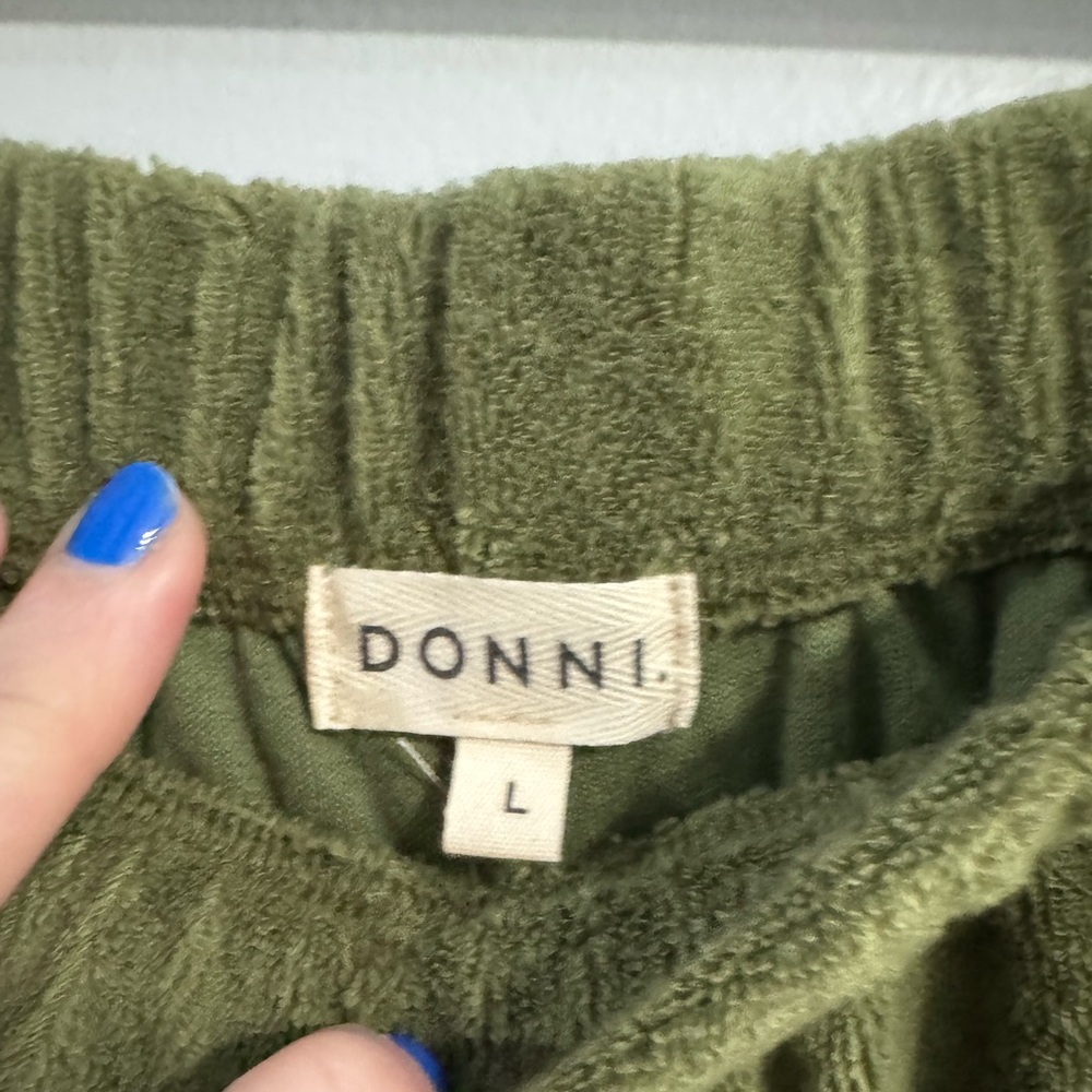 DONNI. Terry Henley Sweatpants Womens Size L - Picture 4 of 4